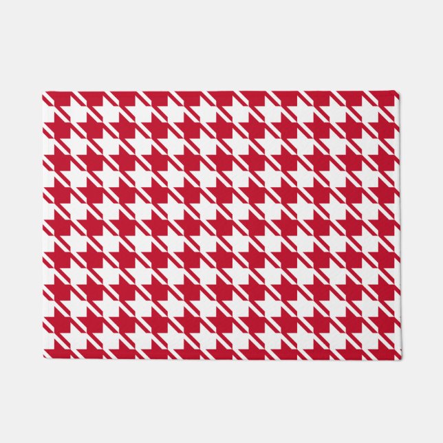 Paillasson Motif répétitif Red Houndstooth (Devant)