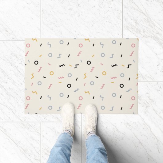 Paillasson Motif Retro Squiggle (Intérieur)