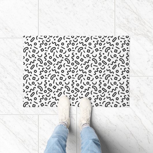 Paillasson Motif Retro Squiggle (Intérieur)