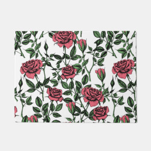Paillasson motif rose