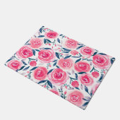 Paillasson Motif Rose d'aquarelle rose (Incliné)