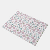 Paillasson Motif rose flamingo sans couture sur arrière - pla (Incliné)