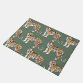 Paillasson Motif sauvage des tigres d'aquarelle tropicale mod (Incliné)