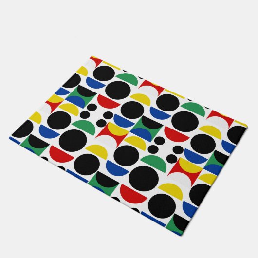 Paillasson Motif scandinave du Bauhaus du milieu du siècle (Incliné)