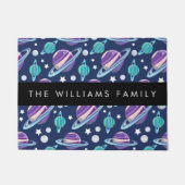 Paillasson Motif spatial, Planètes, Étoiles, Galaxie, Votre n (Devant)