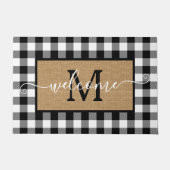 Paillasson Motif Tartan blanc blanc personnalisé (Devant)
