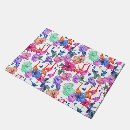 Paillasson Motif tropical d'aquarelle (Incliné)