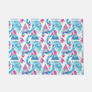 Paillasson Motif tropical de feuille d'aquarelle abstraite