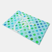 Paillasson Motif vert à la chaux bleu turquoise Aqua (Incliné)