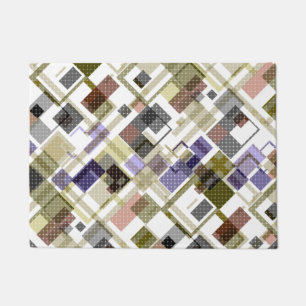 Paillasson Motif vert pâle en tartan sans à damiers