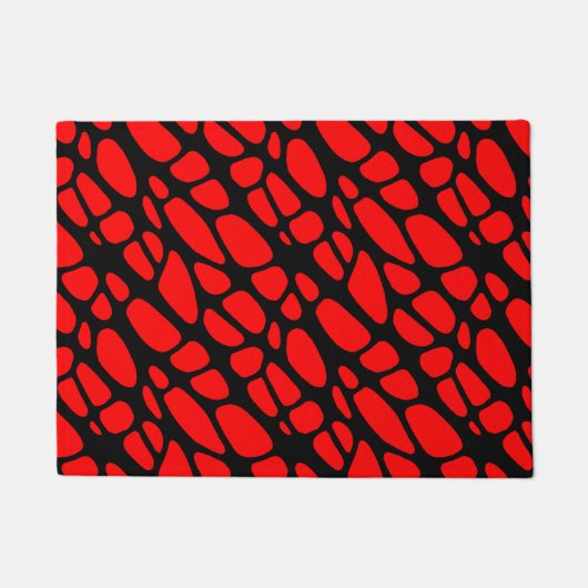 Paillasson Motif Web gothique rouge et noir (Devant)