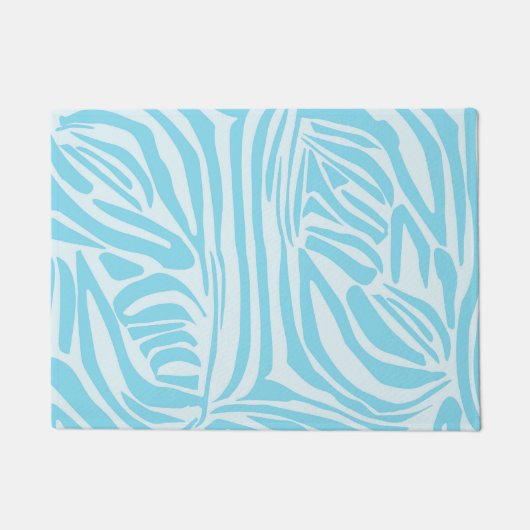 Paillasson Motif Zèbre Bleu (Devant)