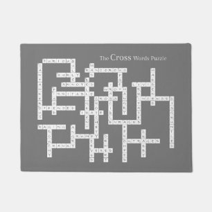 Paillasson Mots croisés Puzzle Semantique Humour gris
