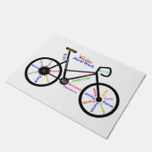 Paillasson Mots Motivationnels, Vélo, Cyclisme, Femmes de vél (Incliné)