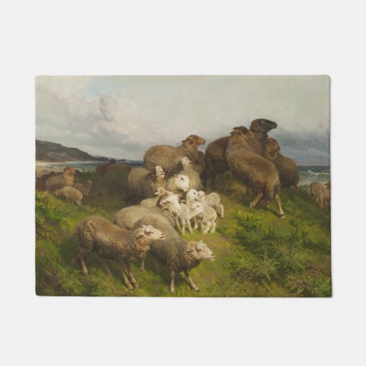 Paillasson Moutons dans un pré (par August Friedrich Schenck) (Devant)