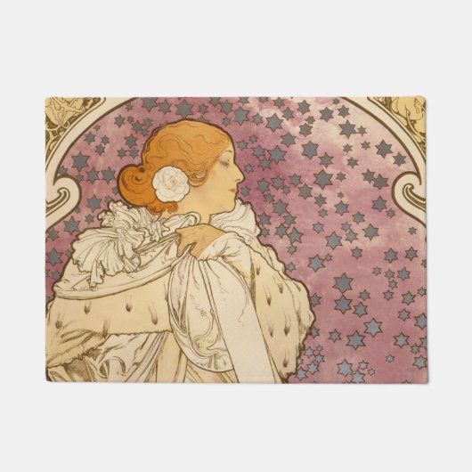 Paillasson Mucha Art nouveau femme beauté (Devant)