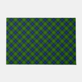 Paillasson Muir Moore écossais vert bleu plaid (Devant)