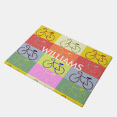 Paillasson Multi-Vélo - Gris, Jaune, Vert, Rouge (Incliné)