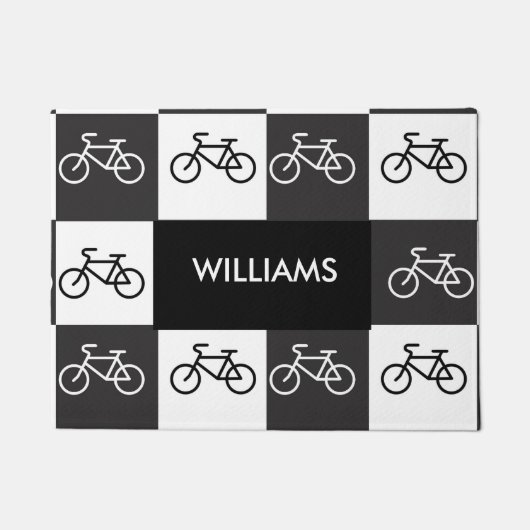 Paillasson Multi-Vélo - noir et blanc (Devant)