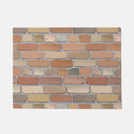 Paillasson Mur en briques rouges. (Devant)