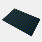 Paillasson Murray tartan bleu vert plaid (Incliné)