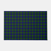 Paillasson Murray tartan bleu vert plaid (Devant)