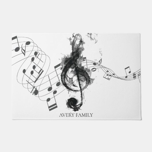 Paillasson Music Note Luxe Personnalisé (Devant)