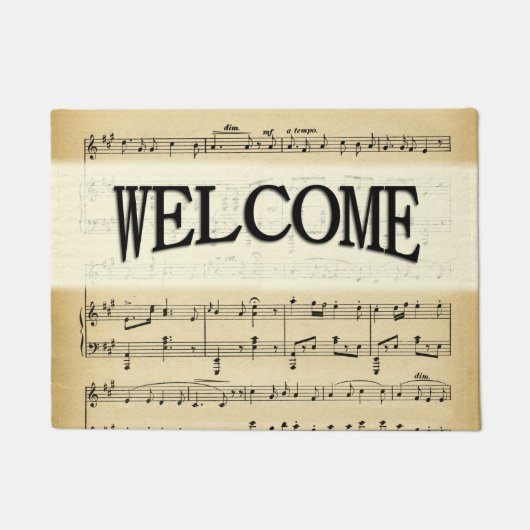 Paillasson Musique de feuille antique (Devant)
