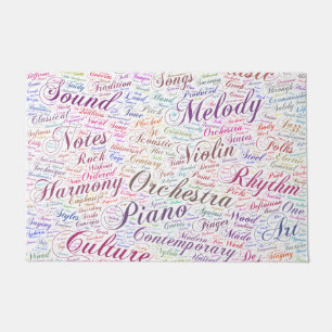 Paillasson Musique Mélodie Orchestre Silhouette Forme Texte