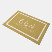 Paillasson Mustard Yellow Numéro d'adresse personnalisée (Incliné)