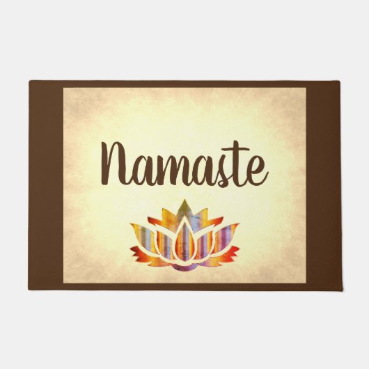 Paillasson Namaste Brown et crème (Devant)