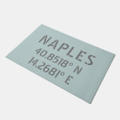 Paillasson Naples Italie Coordonnées Latitude et Longitude (Incliné)