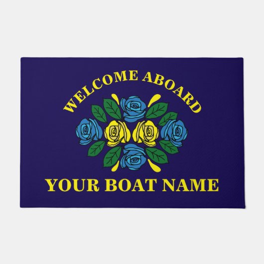 Paillasson Narrowboat Welcome Aboard Custom Boat Name (Devant)