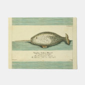 Paillasson Narwhal Antique Baleine Aquarelle Art scientifique (Devant)