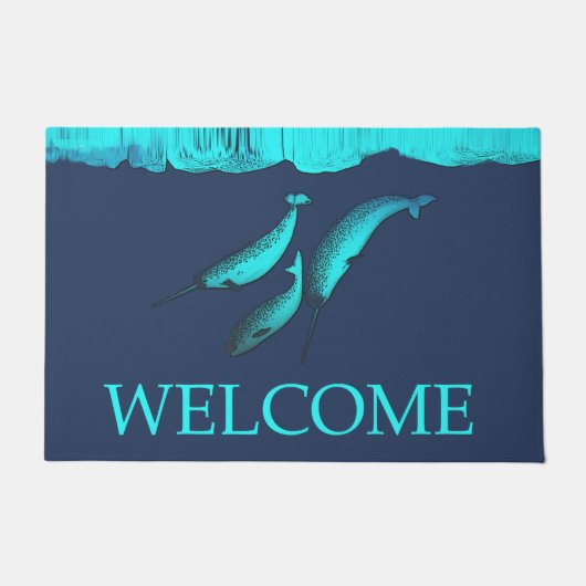 Paillasson Narwhal Under The Ice - Bienvenue (Devant)