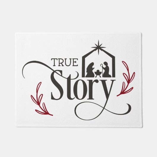 Paillasson Nativité True Story Noël (Devant)