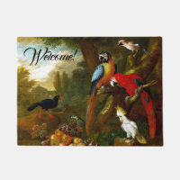Natte bienvenue d'oiseaux de cacatoès de perroquet