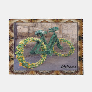 Paillasson Natte de bicyclette de marguerites