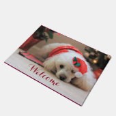 Paillasson Natte de chien de caniche de jouet de Noël (Incliné)