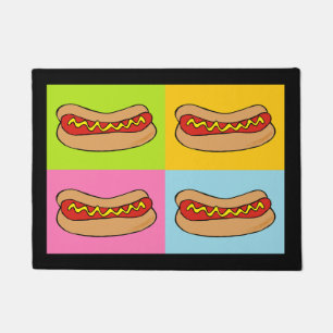 Paillasson Natte de conception de hot-dogs