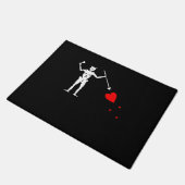 Paillasson Natte de drapeau de pirate de Blackbeard (Incliné)