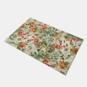 Paillasson Natte de faune de fleurs d'oiseaux de colibri (Incliné)