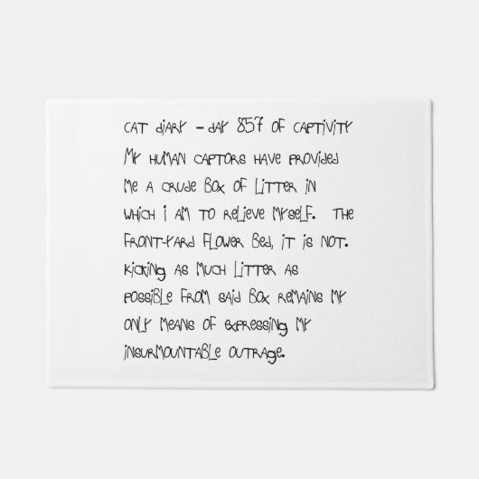 Paillasson Natte de journal intime de chat - jour 857 (Devant)