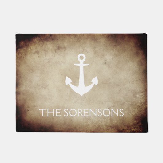 Paillasson Natte de nom de famille de rouleau d'Ancre (Devant)