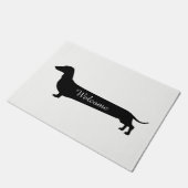 Paillasson Natte de silhouette de teckel (Incliné)