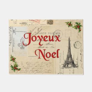 Paillasson Natte française de Noël de cartes postales de
