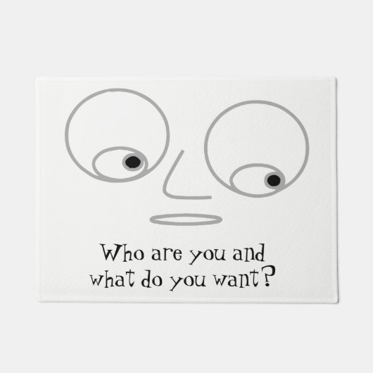 Paillasson Natte grossière de conception hilare de visage (Devant)