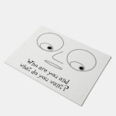 Paillasson Natte grossière de conception hilare de visage (Incliné)