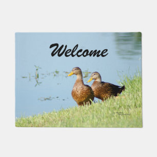 Paillasson Natte mignonne bienvenue de canards