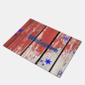 Paillasson Natte patriotique en bois de grange (Incliné)